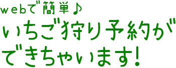 webでいちご狩りの予約ができちゃいます!