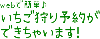 webで簡単♪いちご狩りの予約ができちゃいます！