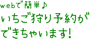 webで簡単♪いちご狩り予約ができちゃいます!
