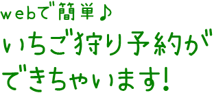 webで簡単♪いちご狩り予約ができちゃいます！